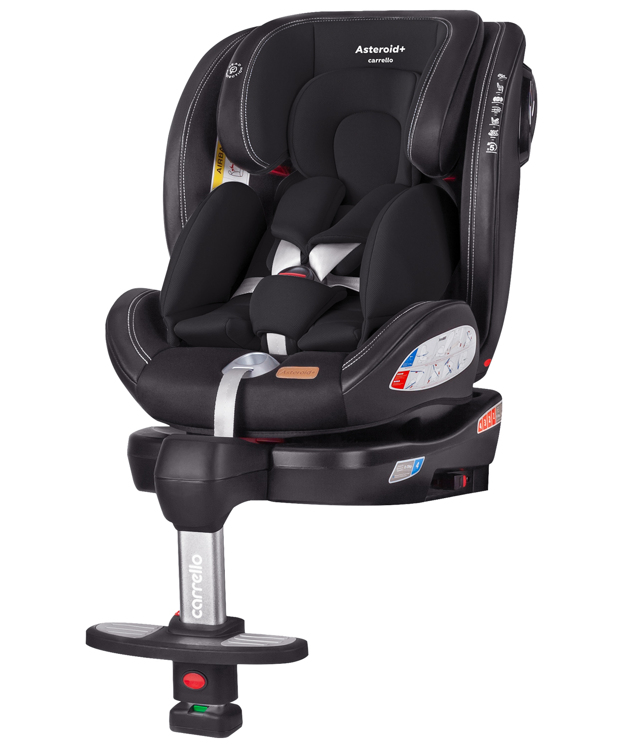 Автокрісло CARRELLO Asteroid+ CRL-15801 Onyx Black 0+1/2/3 ISOFIX з поворотом та опорною стійкою